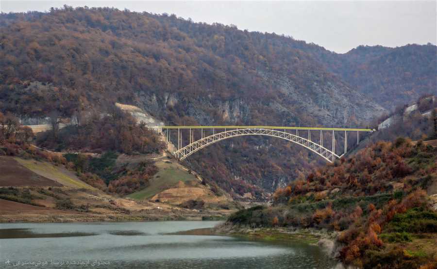 فیلم | افتتاح بزرگترین پل زیرقوسی شمال کشور